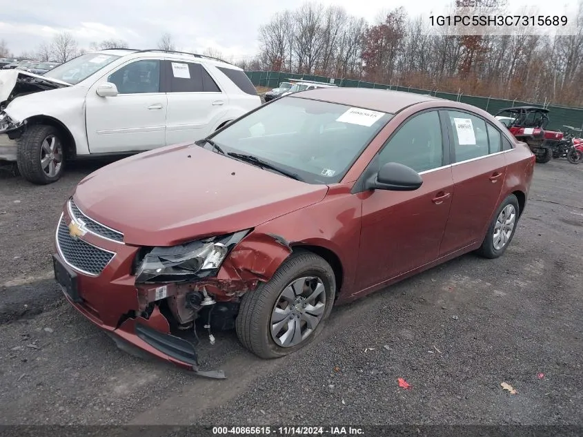 2012 Chevrolet Cruze Ls VIN: 1G1PC5SH3C7315689 Lot: 40865615