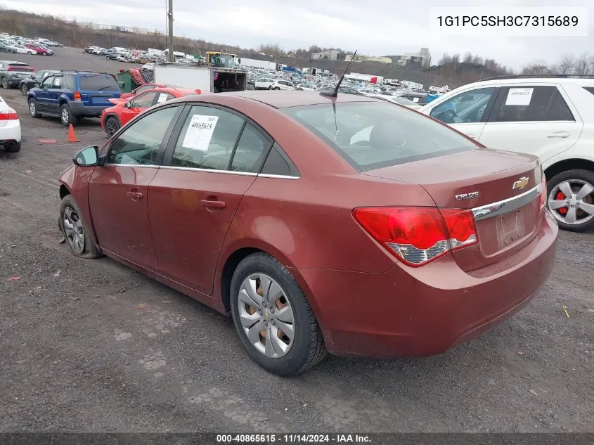 2012 Chevrolet Cruze Ls VIN: 1G1PC5SH3C7315689 Lot: 40865615