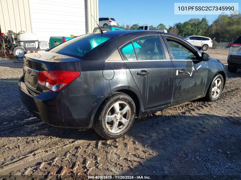 2012 Chevrolet Cruze 1Lt VIN: 1G1PF5SC2C7345990 Lot: 40902419