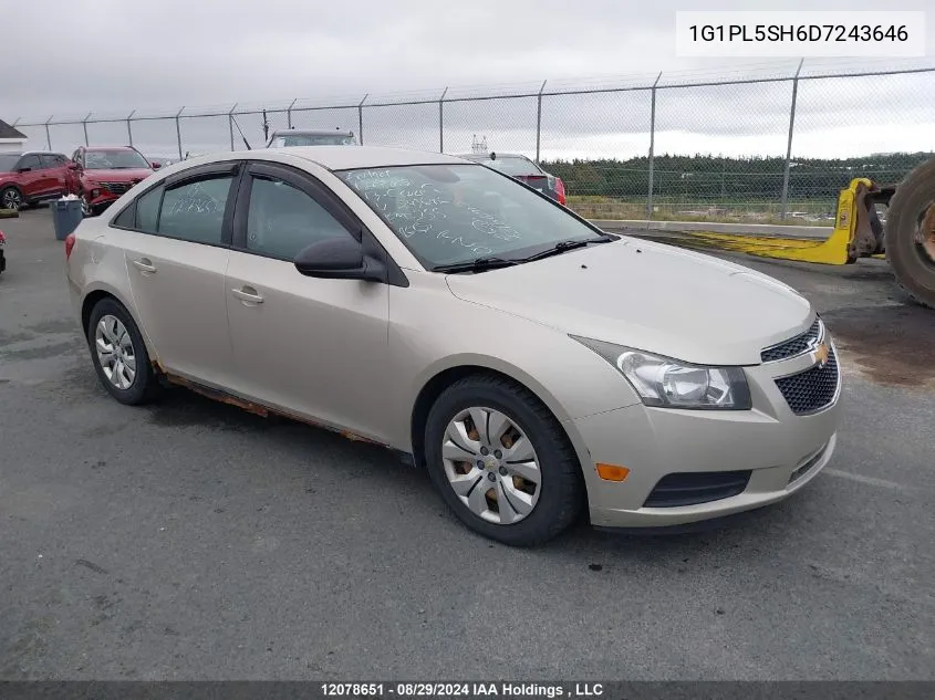 1G1PL5SH6D7243646 2013 Chevrolet Cruze Ls