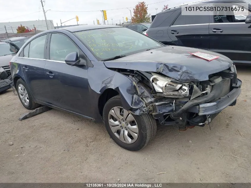 2013 Chevrolet Cruze VIN: 1G1PC5SB1D7316675 Lot: 12135361