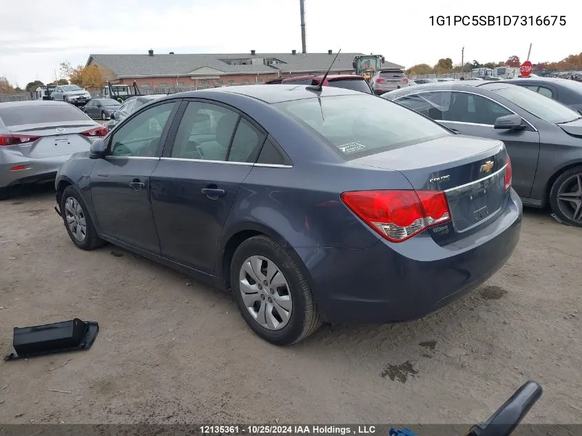 2013 Chevrolet Cruze VIN: 1G1PC5SB1D7316675 Lot: 12135361