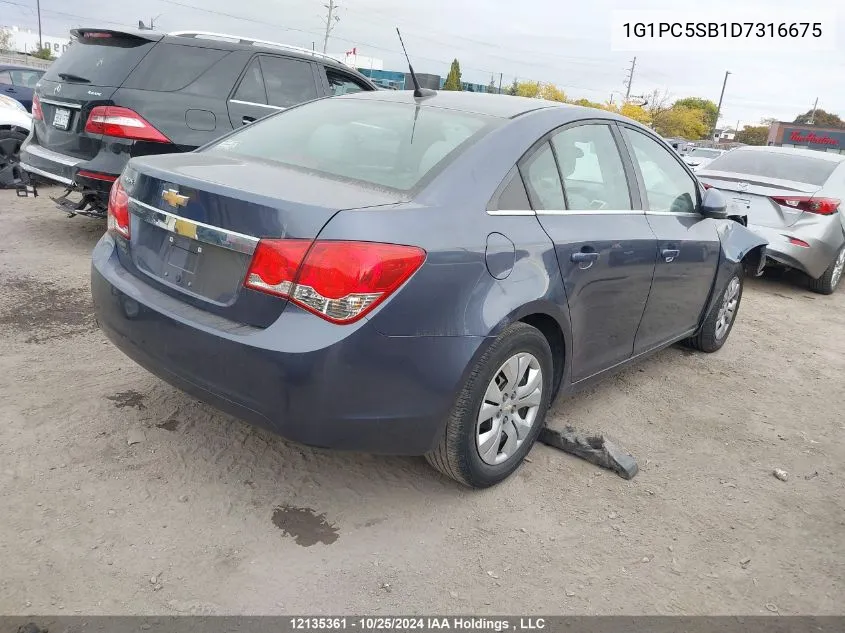 2013 Chevrolet Cruze VIN: 1G1PC5SB1D7316675 Lot: 12135361