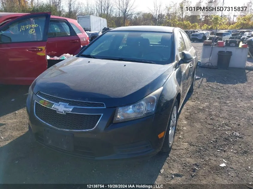 2013 Chevrolet Cruze VIN: 1G1PM5SH5D7315837 Lot: 12138754