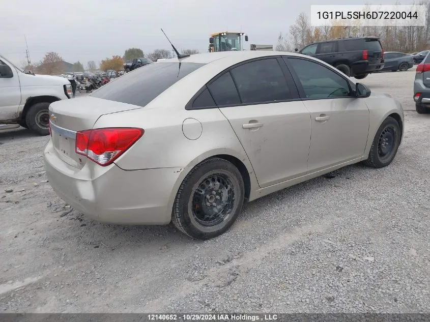 2013 Chevrolet Cruze VIN: 1G1PL5SH6D7220044 Lot: 12140652