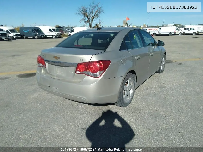 2013 Chevrolet Cruze Lt Turbo VIN: 1G1PE5SB8D7300922 Lot: 20179672