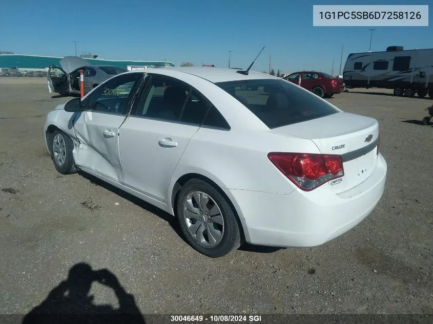 1G1PC5SB6D7258126 2013 Chevrolet Cruze Lt