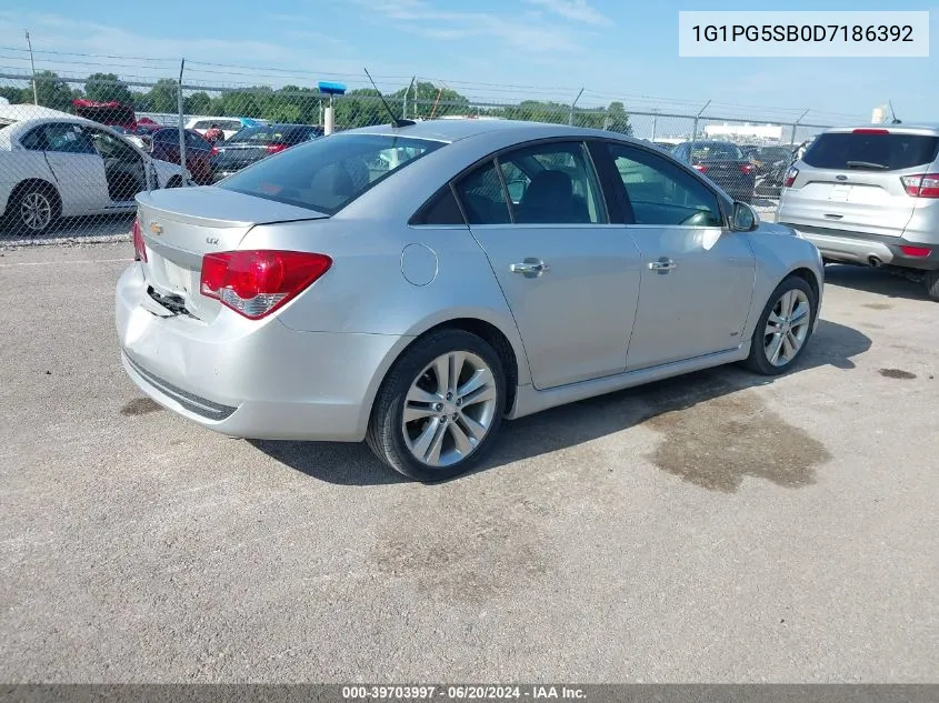 2013 Chevrolet Cruze Ltz VIN: 1G1PG5SB0D7186392 Lot: 39703997