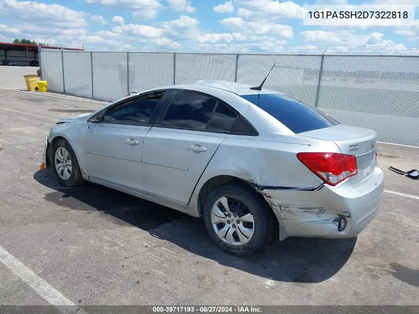 2013 Chevrolet Cruze Ls Auto VIN: 1G1PA5SH2D7322818 Lot: 39717193