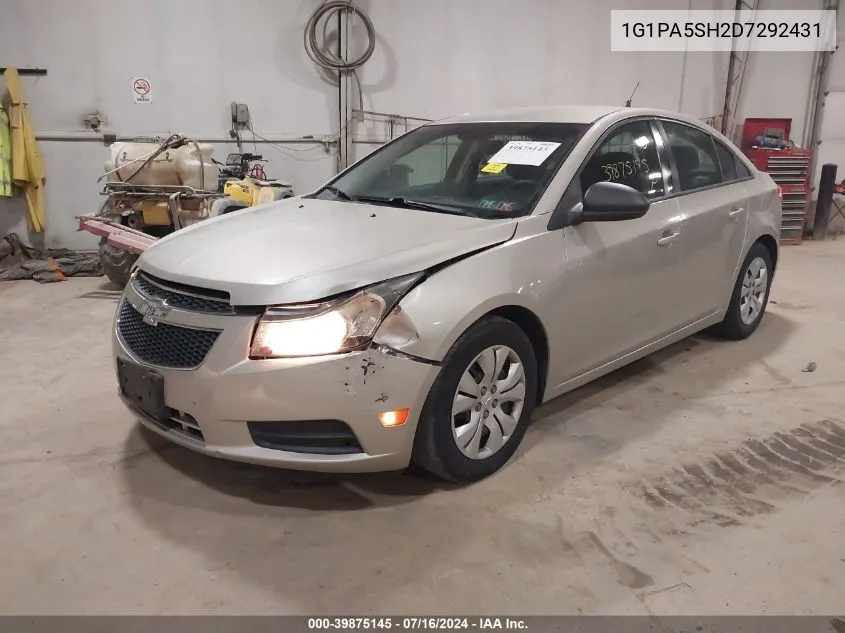 2013 Chevrolet Cruze Ls Auto VIN: 1G1PA5SH2D7292431 Lot: 39875145