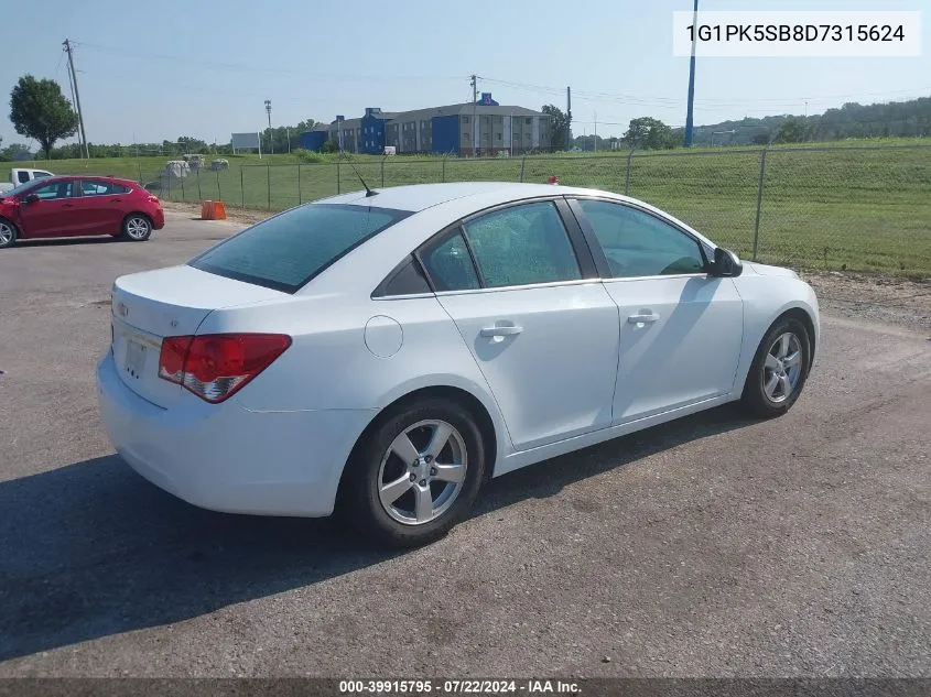 2013 Chevrolet Cruze Lt VIN: 1G1PK5SB8D7315624 Lot: 39915795