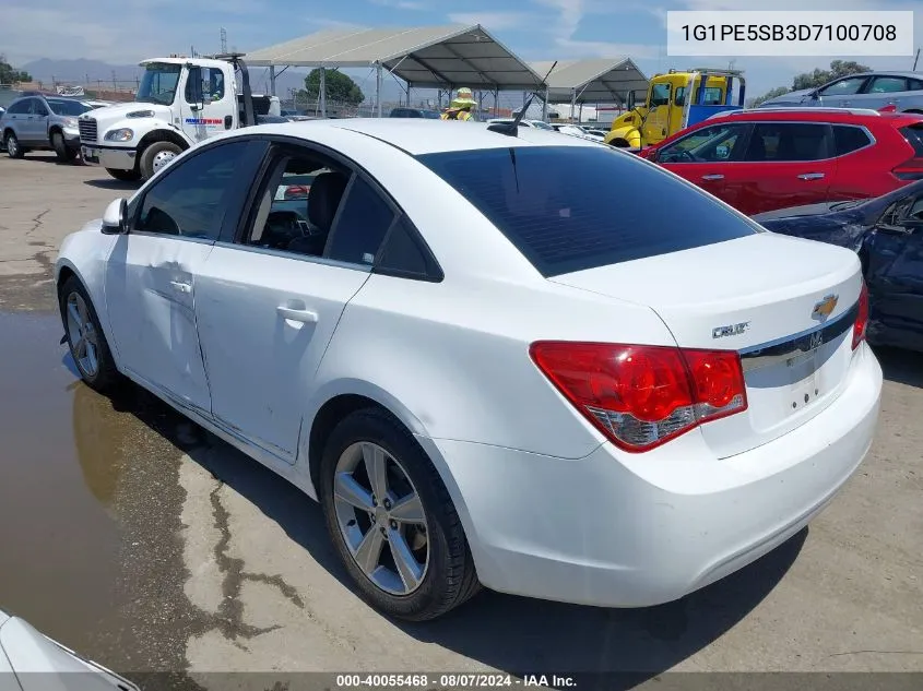 2013 Chevrolet Cruze Lt VIN: 1G1PE5SB3D7100708 Lot: 40055468