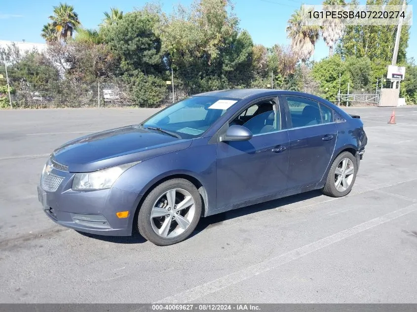 2013 Chevrolet Cruze 2Lt Auto VIN: 1G1PE5SB4D7220274 Lot: 40069627