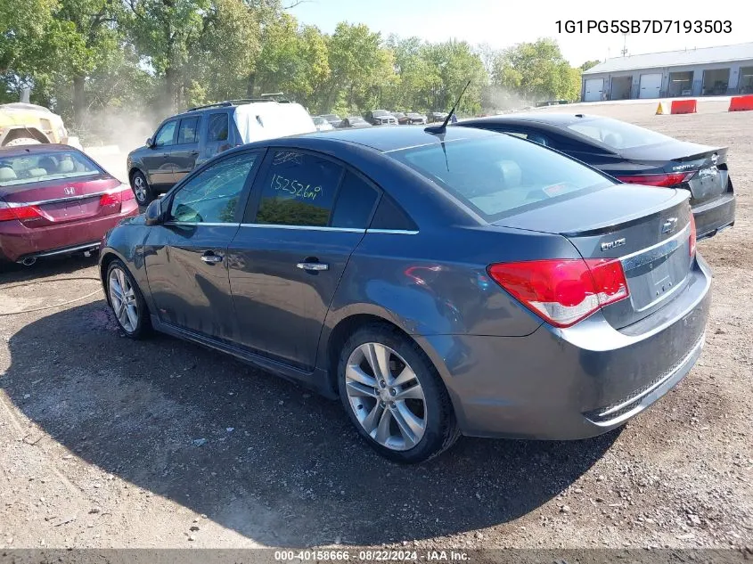 2013 Chevrolet Cruze Ltz VIN: 1G1PG5SB7D7193503 Lot: 40158666