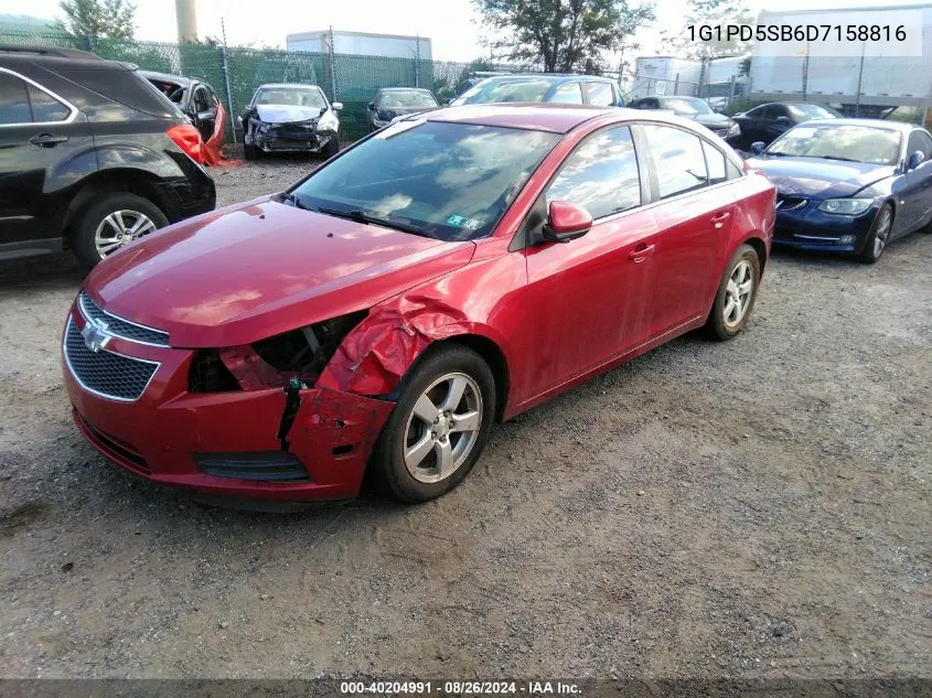 2013 Chevrolet Cruze 1Lt Manual VIN: 1G1PD5SB6D7158816 Lot: 40204991