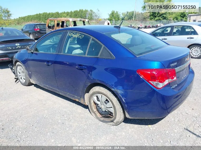 2013 Chevrolet Cruze Ls Auto VIN: 1G1PA5SG5D7155250 Lot: 40229960