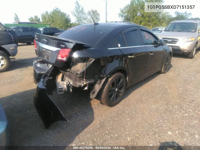 2013 Chevrolet Cruze Ltz VIN: 1G1PG5SBXD7151357 Lot: 40278259