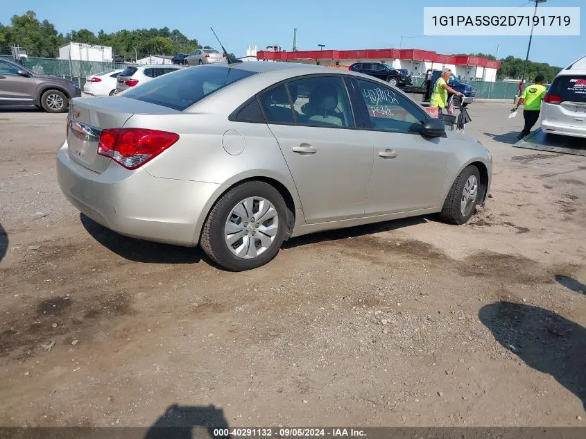 2013 Chevrolet Cruze Ls Auto VIN: 1G1PA5SG2D7191719 Lot: 40291132