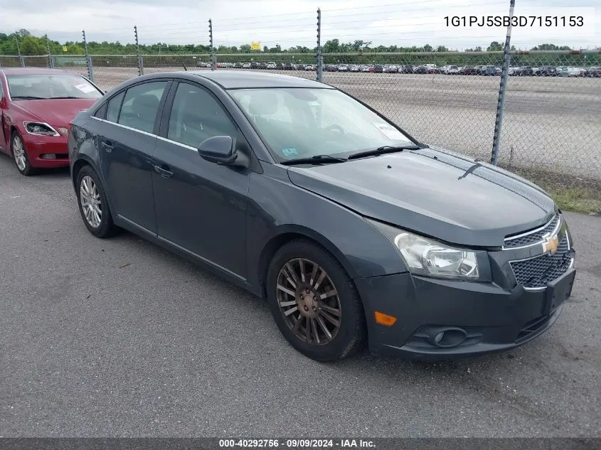 2013 Chevrolet Cruze Eco Manual VIN: 1G1PJ5SB3D7151153 Lot: 40292756