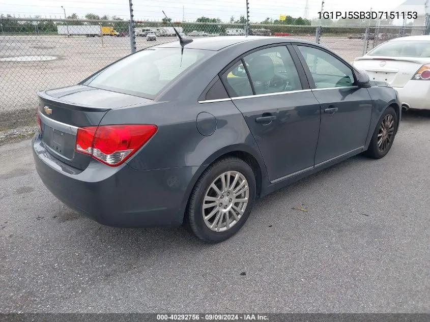 2013 Chevrolet Cruze Eco Manual VIN: 1G1PJ5SB3D7151153 Lot: 40292756