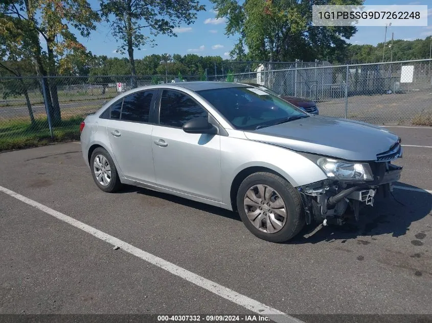 2013 Chevrolet Cruze Ls Manual VIN: 1G1PB5SG9D7262248 Lot: 40307332