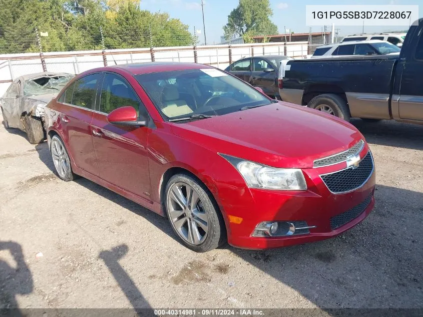 2013 Chevrolet Cruze Ltz VIN: 1G1PG5SB3D7228067 Lot: 40314981