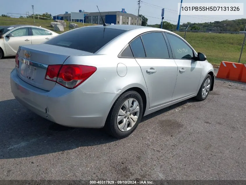 2013 Chevrolet Cruze Ls Manual VIN: 1G1PB5SH5D7131326 Lot: 40317929