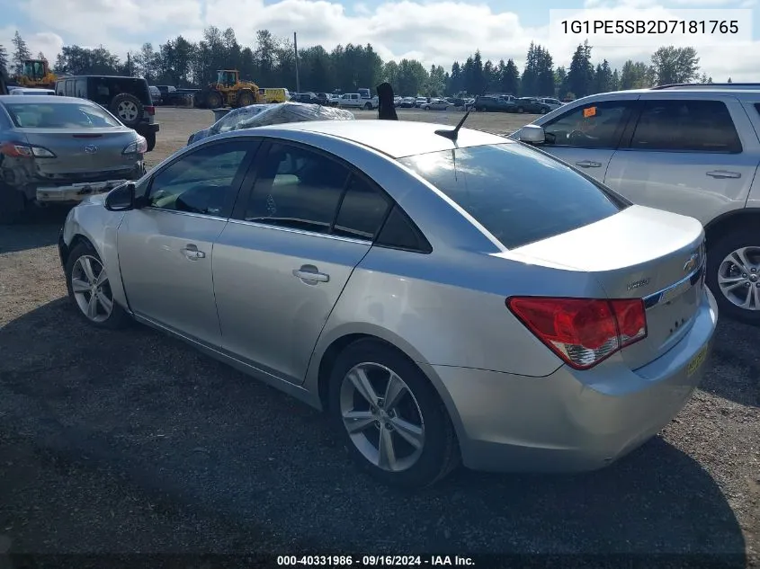 2013 Chevrolet Cruze 2Lt Auto VIN: 1G1PE5SB2D7181765 Lot: 40331986