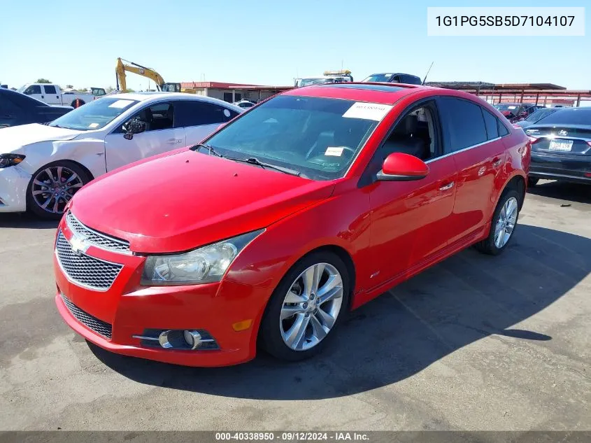 2013 Chevrolet Cruze Ltz VIN: 1G1PG5SB5D7104107 Lot: 40338950