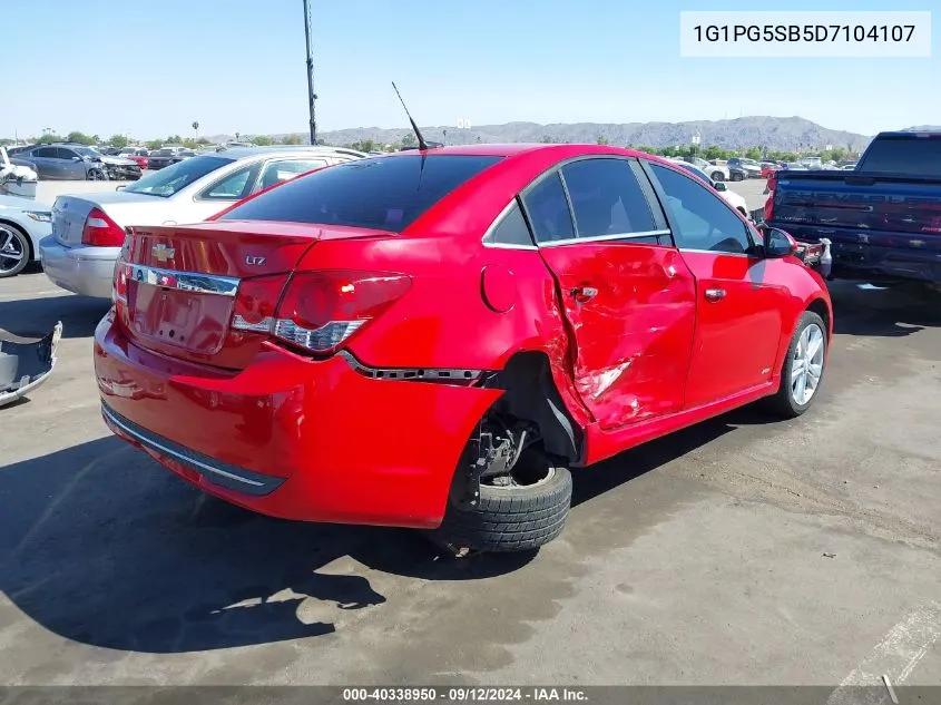 2013 Chevrolet Cruze Ltz VIN: 1G1PG5SB5D7104107 Lot: 40338950