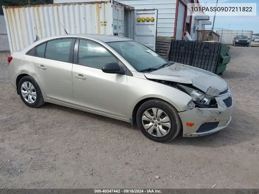 2013 Chevrolet Cruze Ls Auto VIN: 1G1PA5SG9D7211822 Lot: 40347442