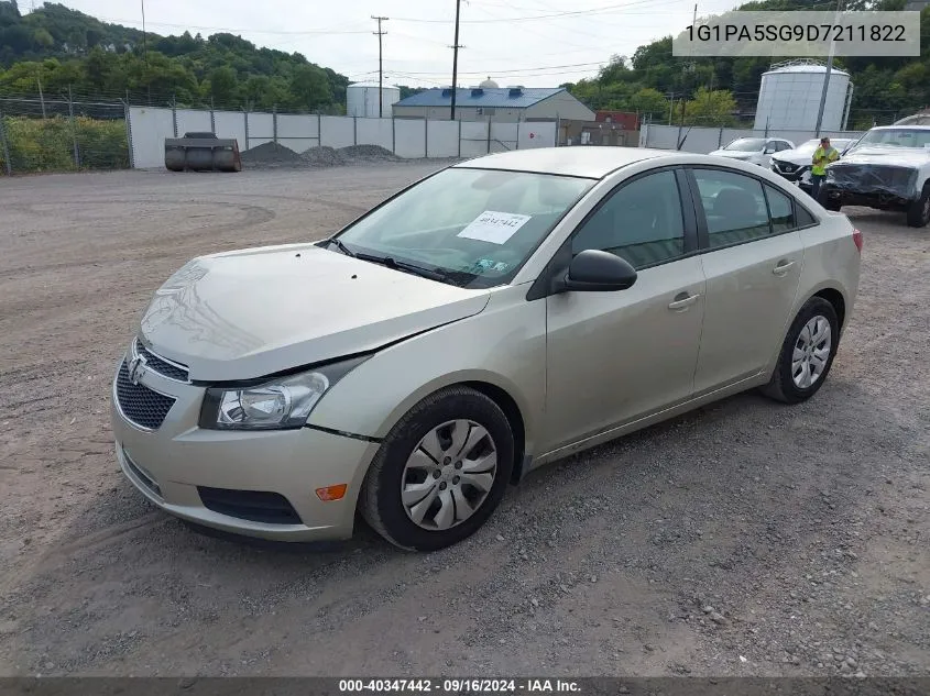 2013 Chevrolet Cruze Ls Auto VIN: 1G1PA5SG9D7211822 Lot: 40347442