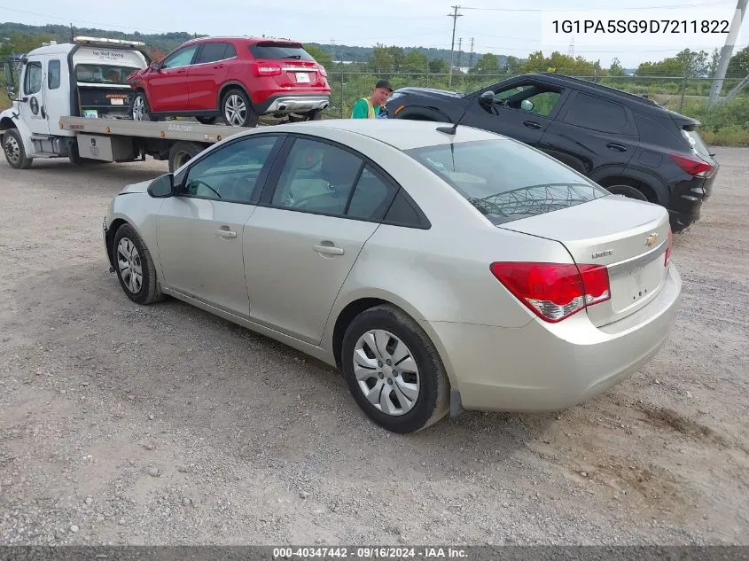 2013 Chevrolet Cruze Ls Auto VIN: 1G1PA5SG9D7211822 Lot: 40347442