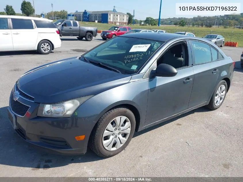 2013 Chevrolet Cruze Ls Auto VIN: 1G1PA5SHXD7196322 Lot: 40385271