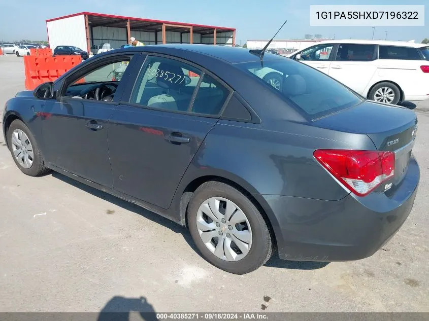 2013 Chevrolet Cruze Ls Auto VIN: 1G1PA5SHXD7196322 Lot: 40385271