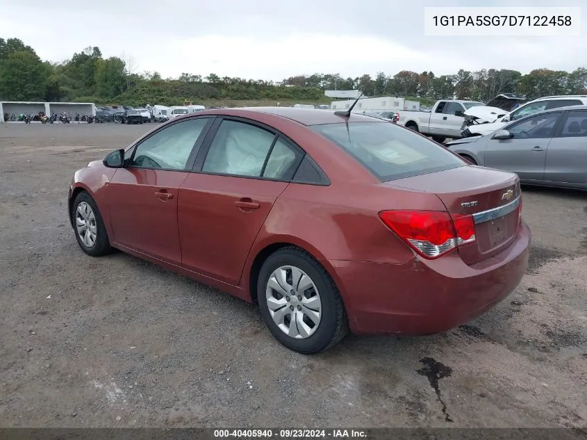 2013 Chevrolet Cruze Ls Auto VIN: 1G1PA5SG7D7122458 Lot: 40405940