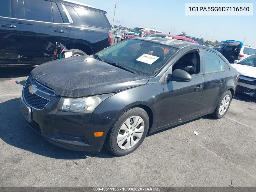 2013 Chevrolet Cruze Ls Auto VIN: 1G1PA5SG6D7116540 Lot: 40511105