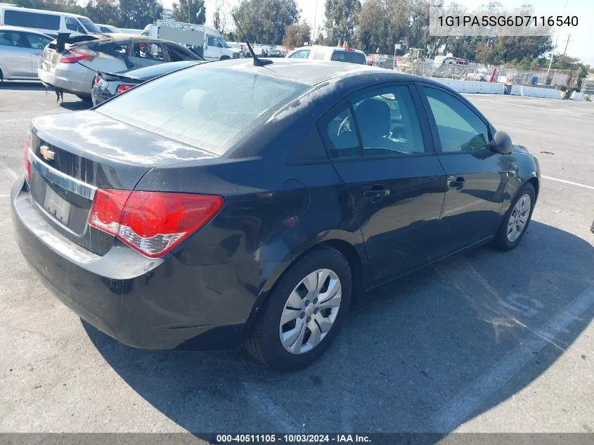 2013 Chevrolet Cruze Ls Auto VIN: 1G1PA5SG6D7116540 Lot: 40511105