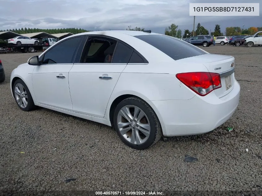 2013 Chevrolet Cruze Ltz VIN: 1G1PG5SB8D7127431 Lot: 40570571