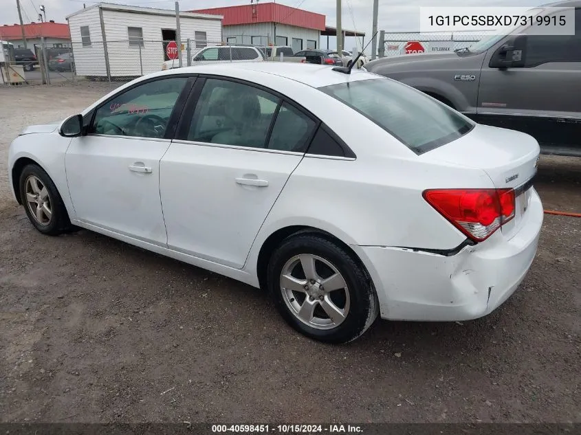 2013 Chevrolet Cruze 1Lt Auto VIN: 1G1PC5SBXD7319915 Lot: 40598451