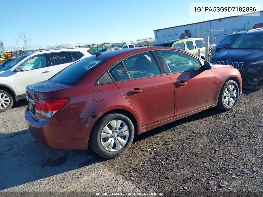 2013 Chevrolet Cruze Ls Auto VIN: 1G1PA5SG9D7182886 Lot: 40693449