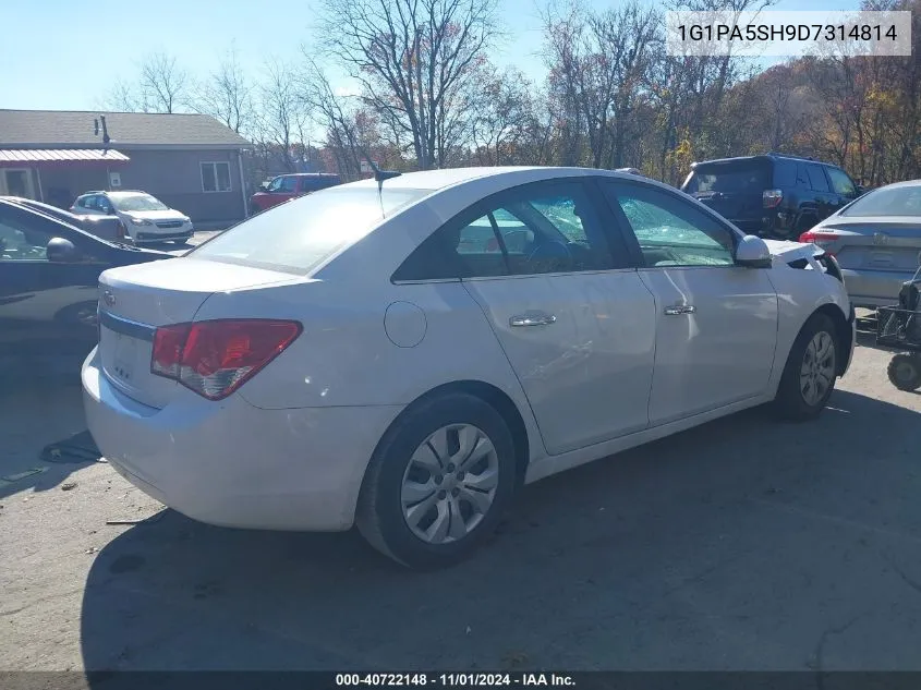 2013 Chevrolet Cruze Ls Auto VIN: 1G1PA5SH9D7314814 Lot: 40722148