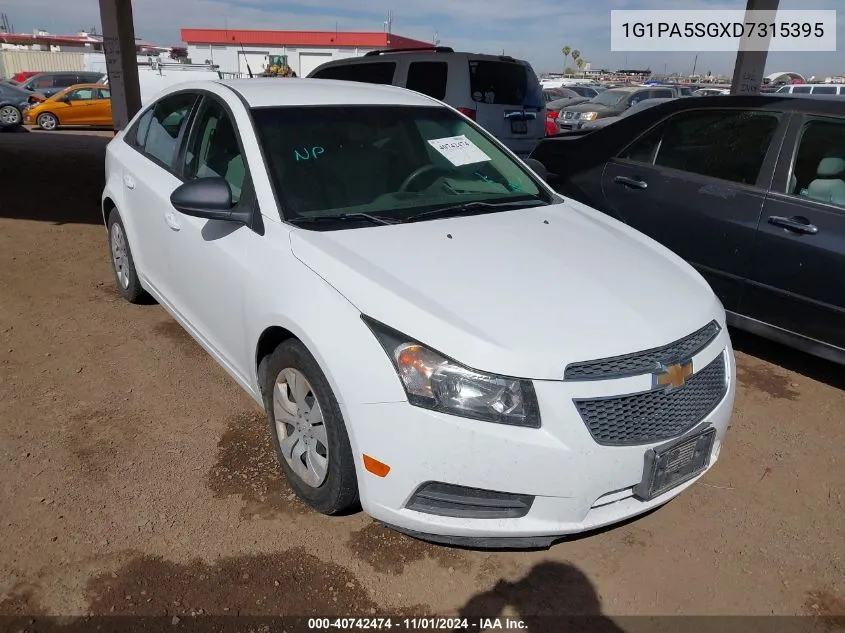 2013 Chevrolet Cruze Ls Auto VIN: 1G1PA5SGXD7315395 Lot: 40742474