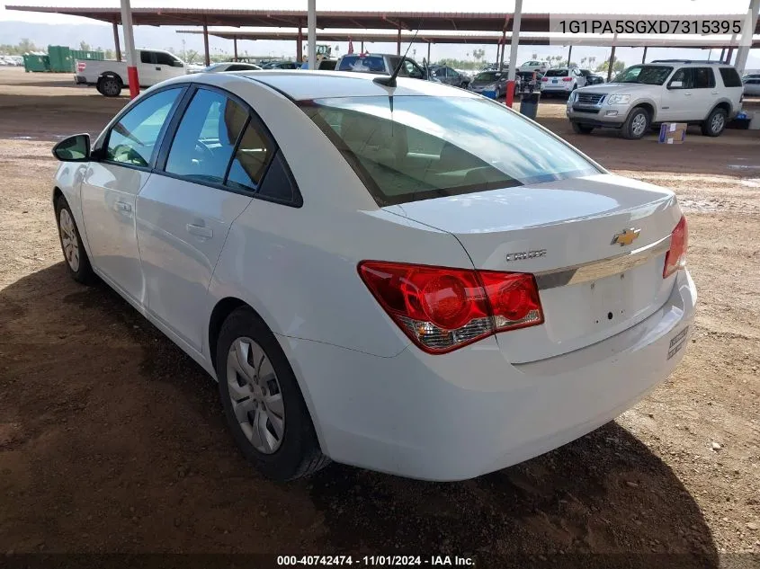 2013 Chevrolet Cruze Ls Auto VIN: 1G1PA5SGXD7315395 Lot: 40742474