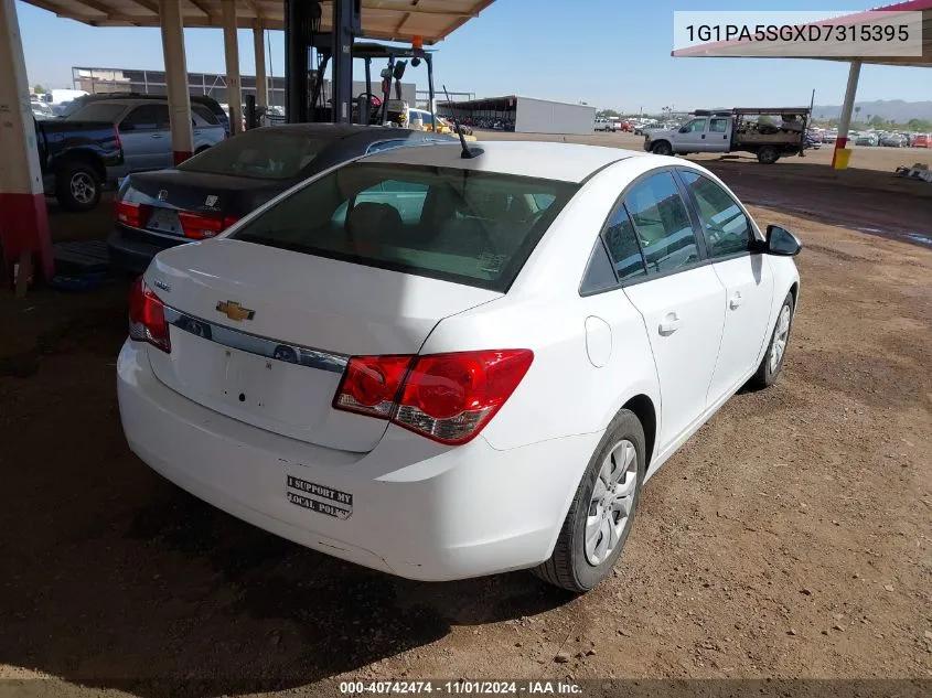 2013 Chevrolet Cruze Ls Auto VIN: 1G1PA5SGXD7315395 Lot: 40742474