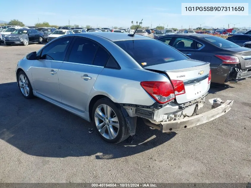 2013 Chevrolet Cruze Ltz VIN: 1G1PG5SB9D7311650 Lot: 40754504