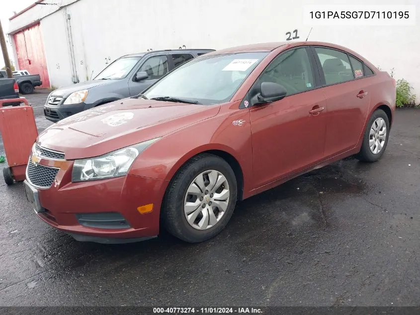 2013 Chevrolet Cruze Ls Auto VIN: 1G1PA5SG7D7110195 Lot: 40773274