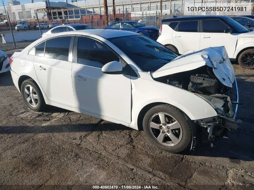 2013 Chevrolet Cruze 1Lt Auto VIN: 1G1PC5SB5D7241981 Lot: 40802470