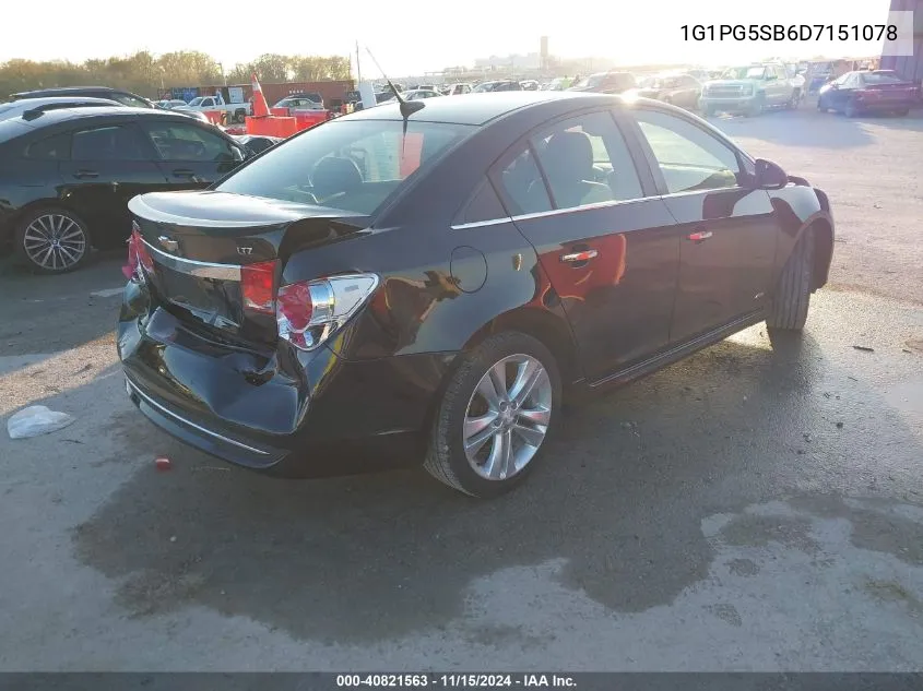 2013 Chevrolet Cruze Ltz VIN: 1G1PG5SB6D7151078 Lot: 40821563