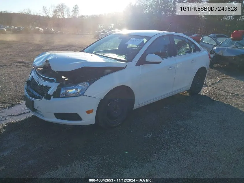 2013 Chevrolet Cruze Lt VIN: 1G1PK5SB0D7249828 Lot: 40842653